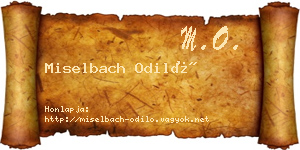 Miselbach Odiló névjegykártya